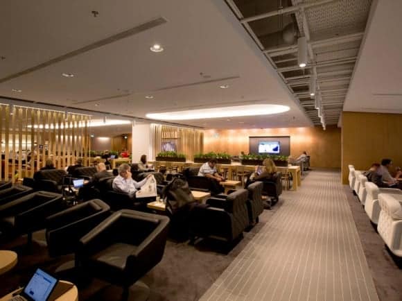 Qantas lounge in Singapore