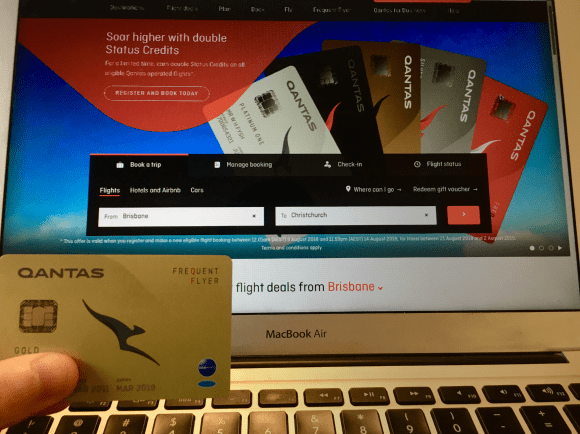 Qantas Gold card website double status credits