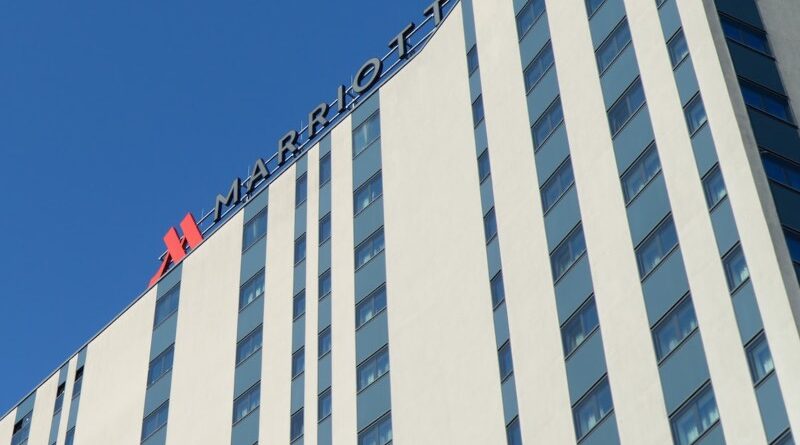 Marriott hotel with logo