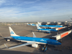 KLM planes AMS Schiphol airport