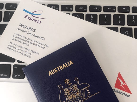 Australian passport QF express pass