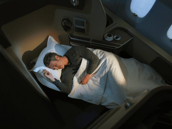 Qantas First class sleeping