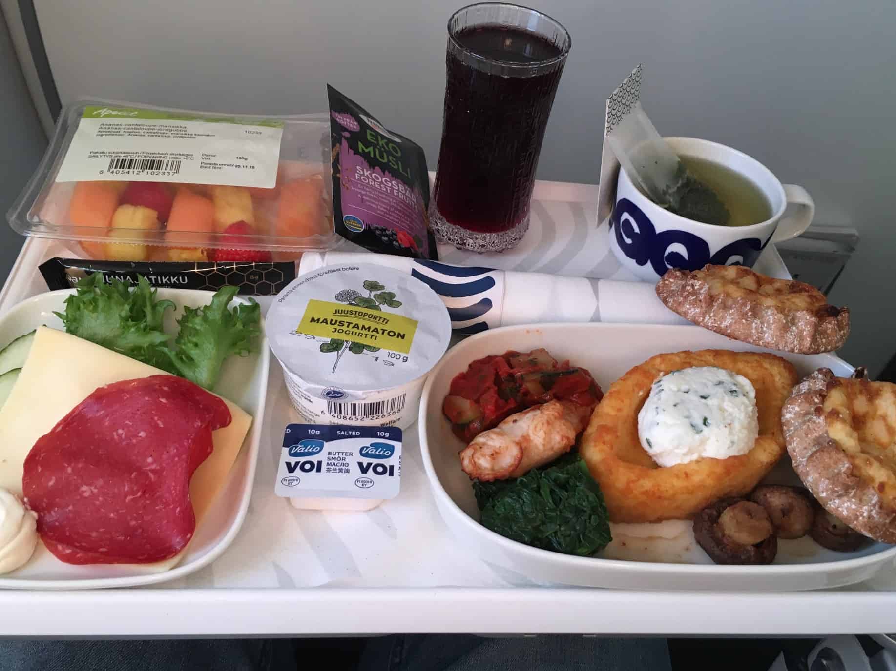 Finnair Business Class meal