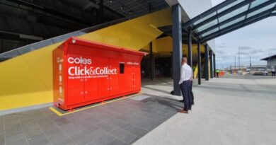 Coles Click & Collect boxes at MEL