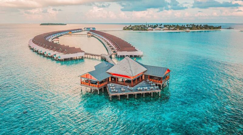 Over water resort in Male, Maldives
