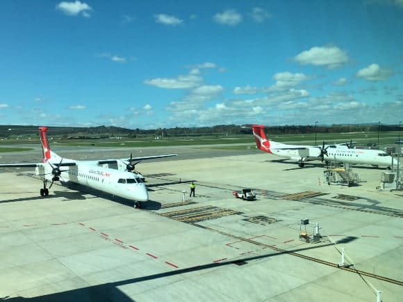 QantasLink Dash 8 Q400 planes in Canberra