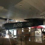 A replica of Qantas' first plane, an Avro 504K, at the Qantas Founders Museum in Longreach