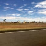 Planes at the APAS facility at Alice Springs Airport