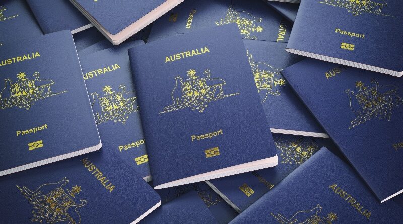 Pile of australian passports