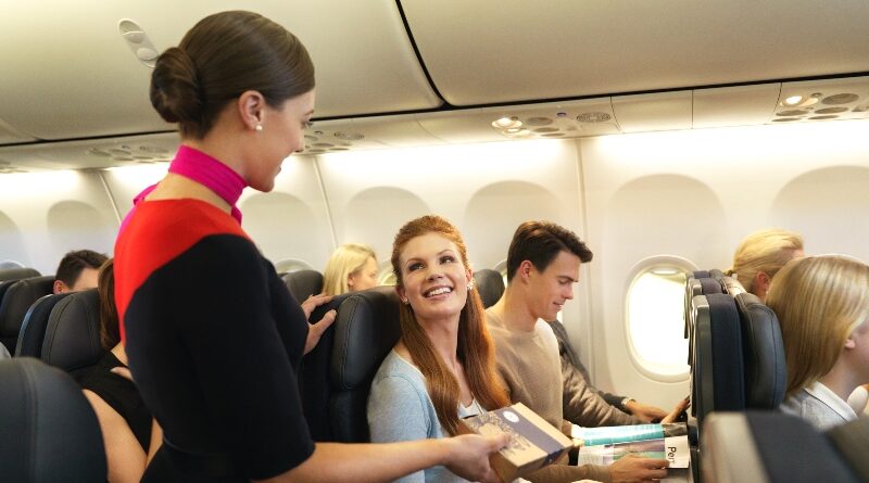 Qantas 737-800 economy class meals
