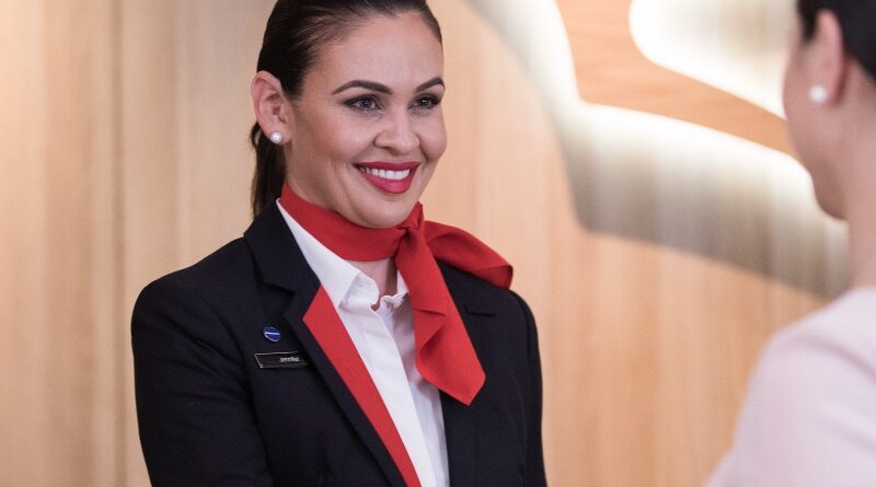 Qantas lounge attendant PER