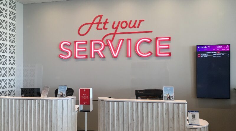 Virgin Lounge service counter Adelaide