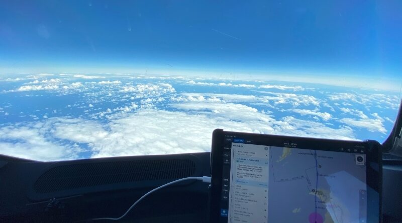 View from the cockpit of QF14