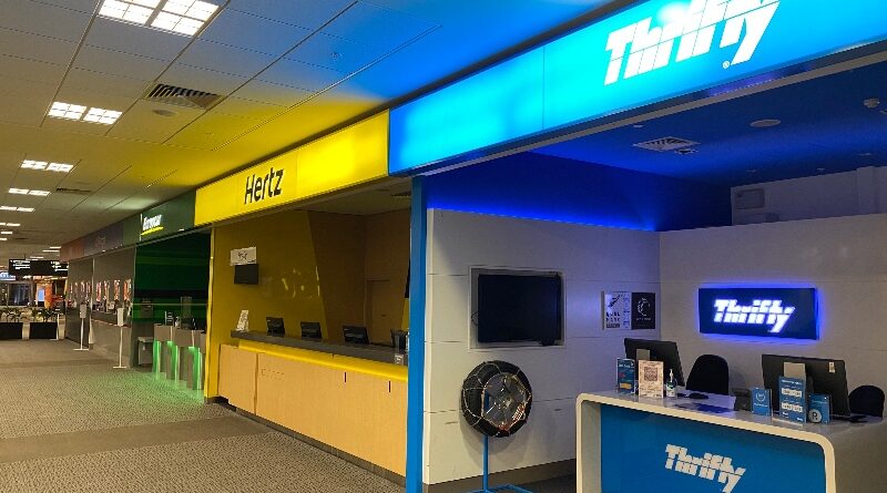 Thrifty, Hertz and Europcar counters