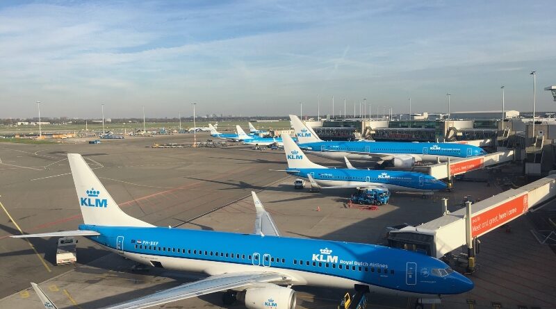 KLM planes at Schiphol Airport, Amsterdam
