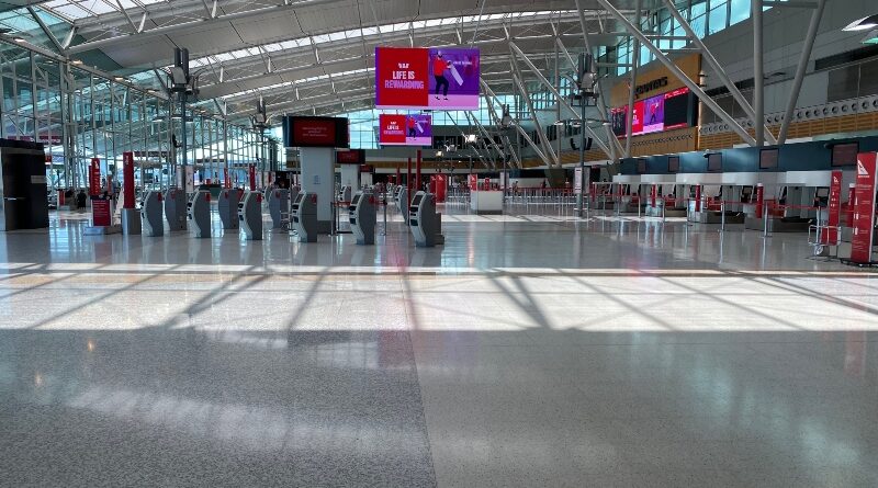 Terminal 3 Qantas check-in area at Sydney Airport