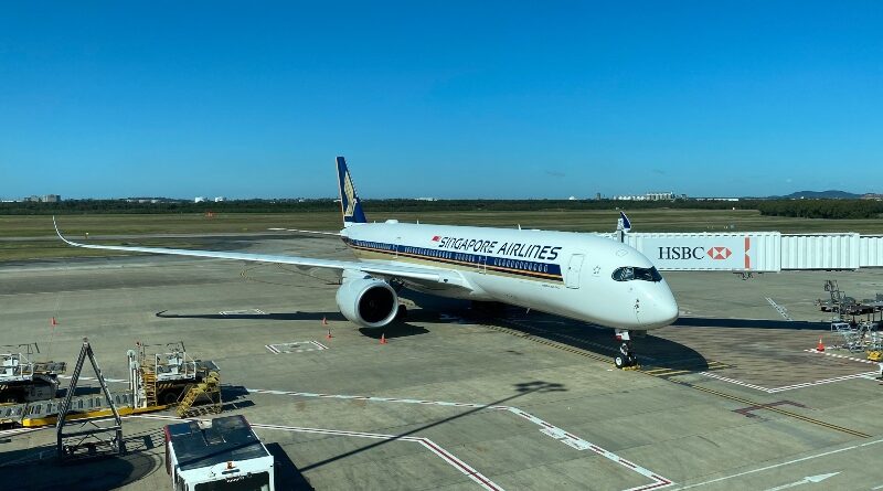Singapore Airlines Airbus A350 at Brisbane Airport