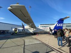 Boarding the SAS ATR-72 in Copenhagen