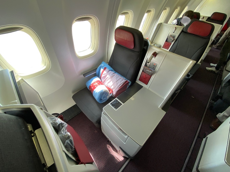 Austrian Boeing 767 Business Class seat