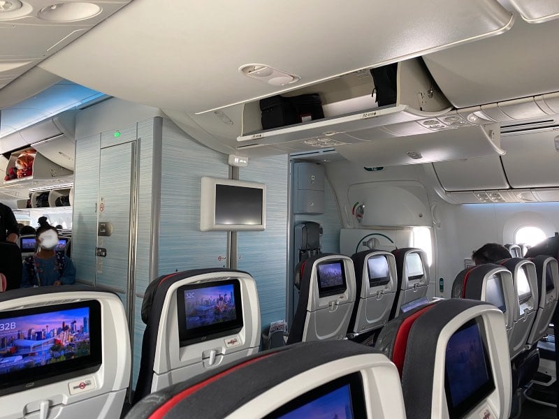 Air Canada Boeing 787 Economy cabin