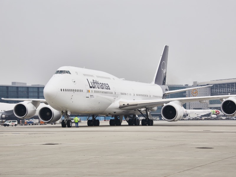 Lufthansa Boeing 747-8 at Frankfurt Airport