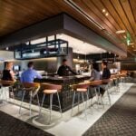 Qantas/Oneworld Los Angeles Business Lounge bar