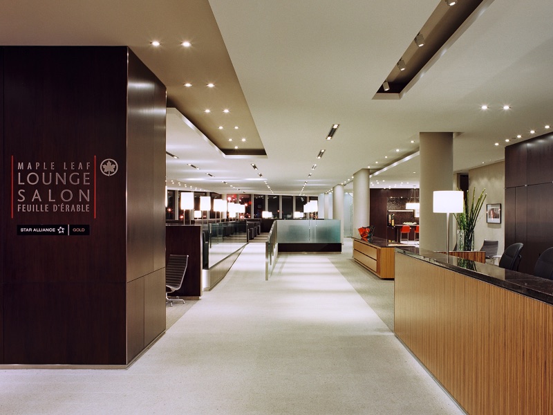 The Air Canada domestic Maple Leaf Lounge in Toronto