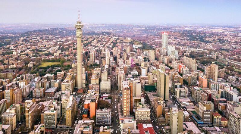 Architecture of downtown of Johannesburg, South Africa