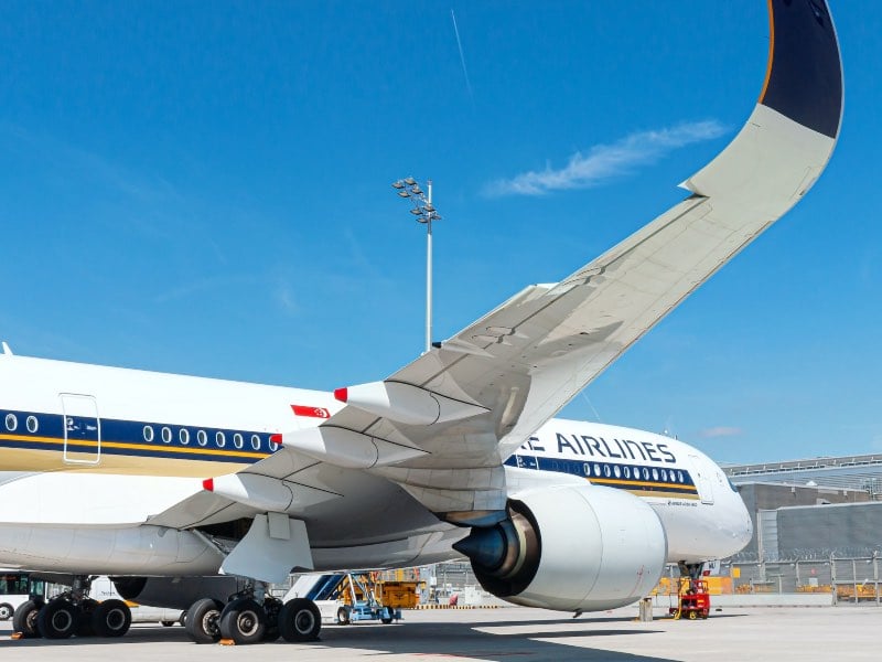 Singapore Airlines A350 at Munich Airport