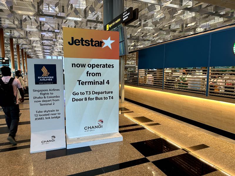 Jetstar now uses Terminal 4 in Singapore