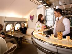 Emirates A380 bar