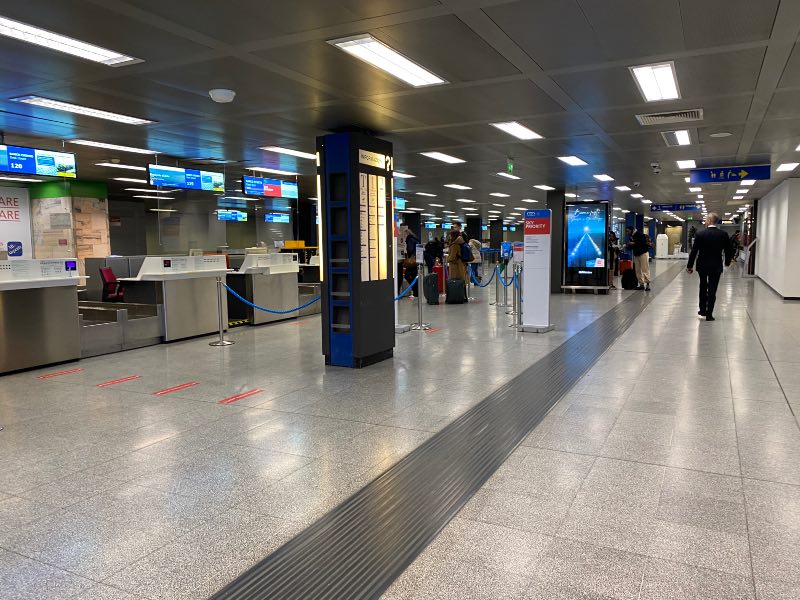 ITA Airways check-in counters at Linate Airport