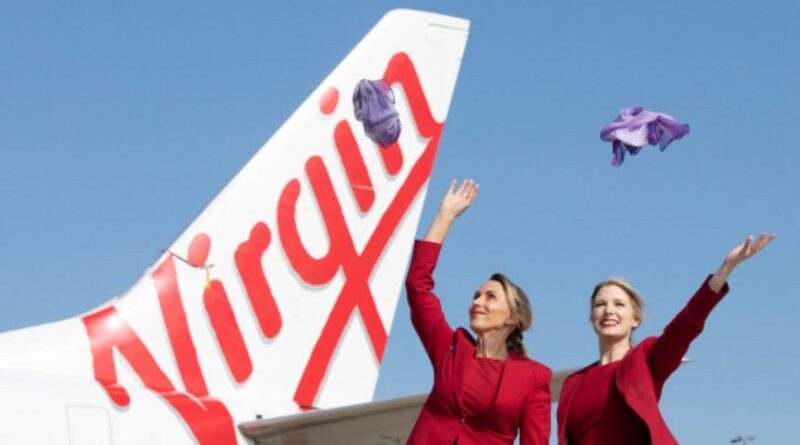 Virgin Australia cabin crew and a Boeing 737