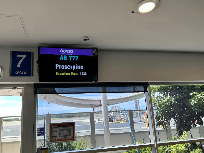 AB777 boarding gate at Sunshine Coast Airport