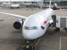 A British Airways Boeing 777-300ER at London Heathrow Airport