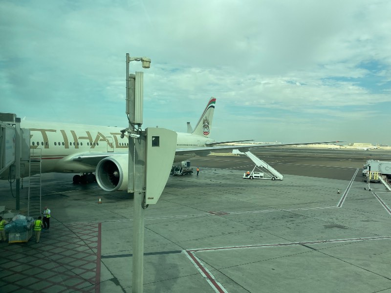 Etihad Boeing 777 at Abu Dhabi International Airport