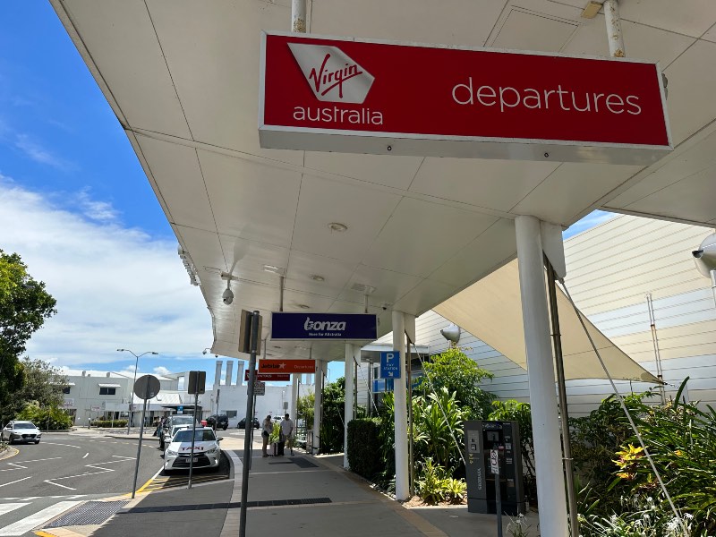 Bonza signage is up at Sunshine Coast Airport