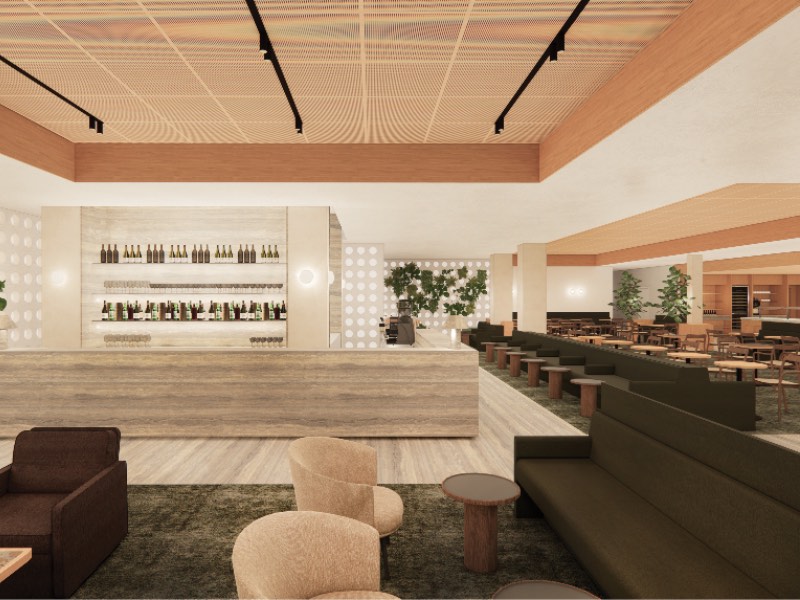 Artist's impression of the new Qantas Lounge in Auckland