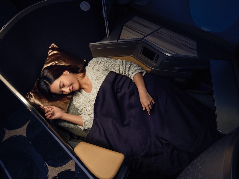 China Airlines Airbus A350 Business Class lie-flat bed