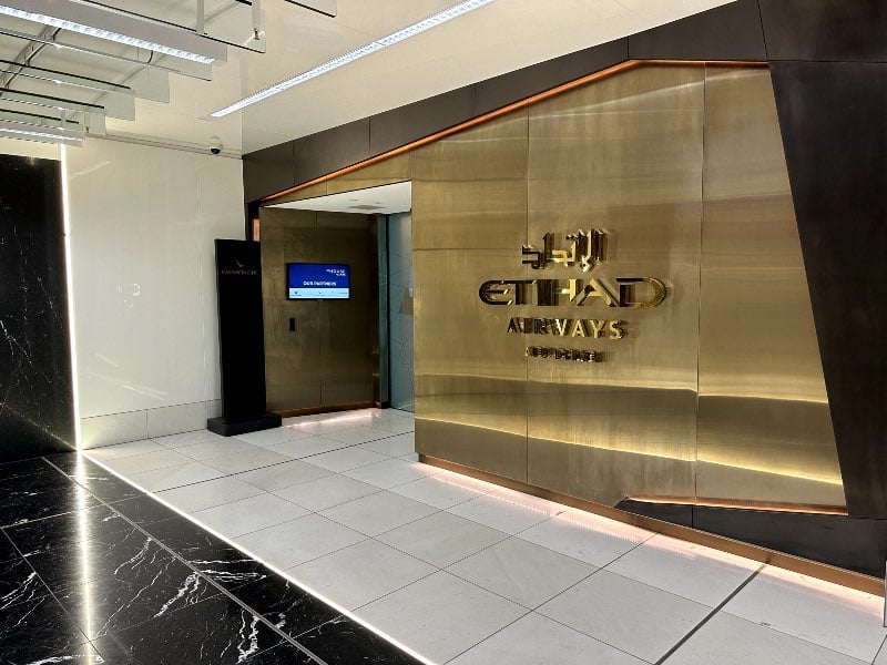 Etihad Airways lounge entrance, Melbourne