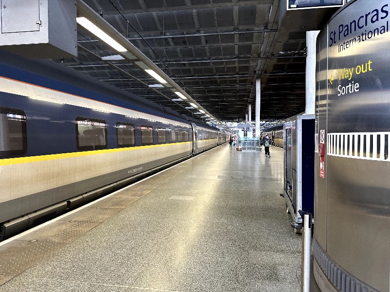 Eurostar train at St Pancras International station in London