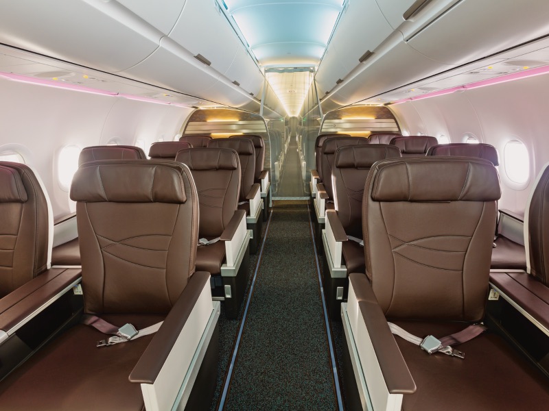 Hawaiian Airlines Airbus A321neo First Class cabin