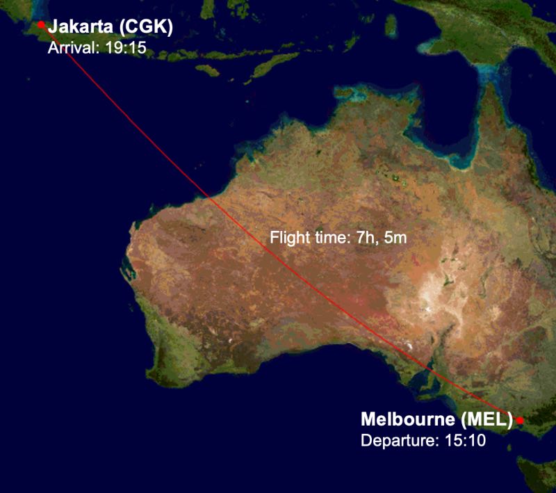 QF39 route map