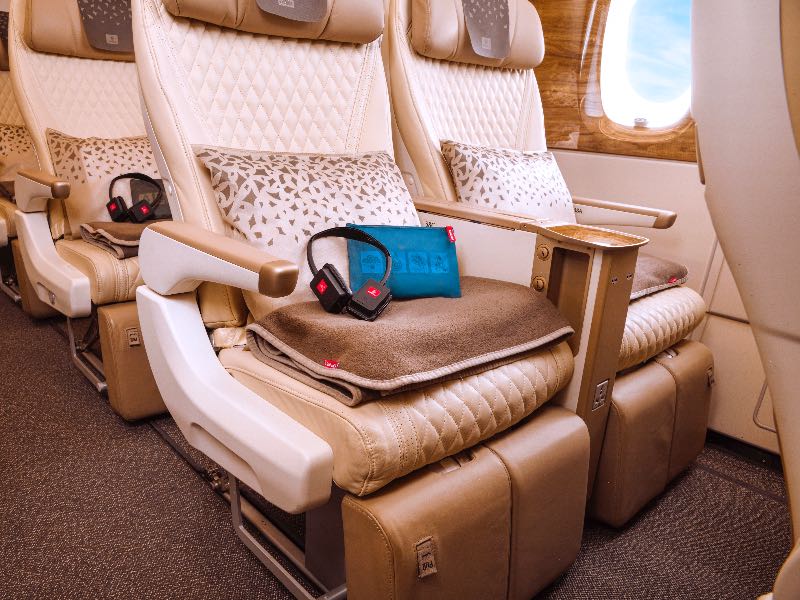 Emirates provides complimentary amenity kits in Premium Economy