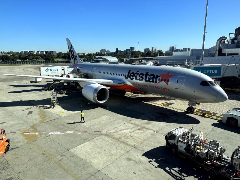 Jetstar Boeing 787-8 at Sydney Airport
