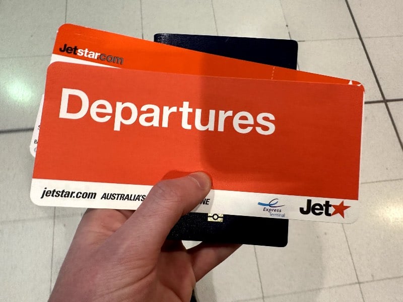 Jetstar provided an express path card for immigration and security at Sydney Airport