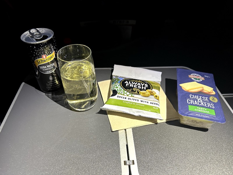A selection of Jetstar Business Class snacks
