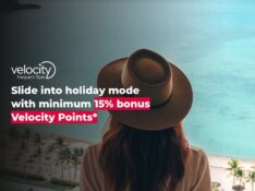 Earn at least 15% bonus points when transferring to Velocity Frequent Flyer this month