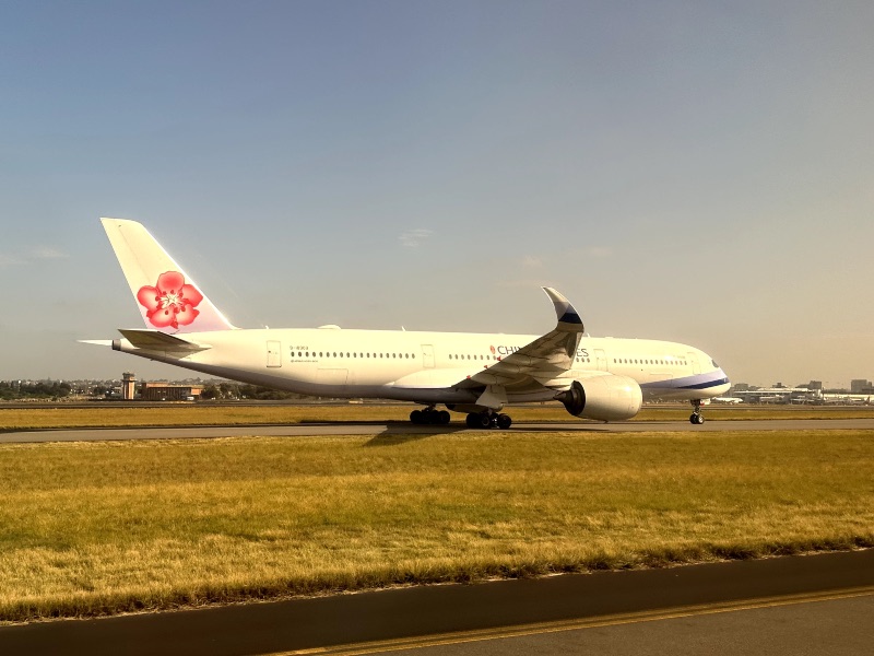 China Airlines Airbus A350 at Sydney Airport.