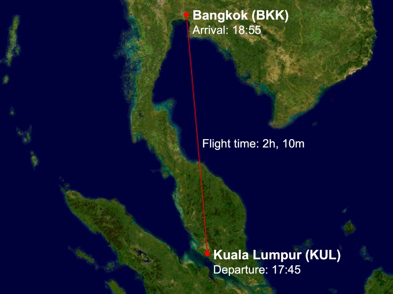 MH780 route map